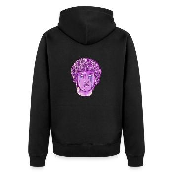 Ancient God Greek Mediocretes Mythology - Unisex Premium Organic Zip Hoodie - black - Back - Nico (187cm)