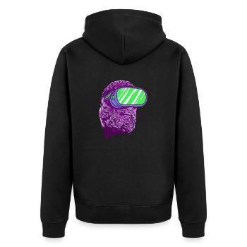 Ancient God Greek Mediocretes Mythology - Unisex Premium Organic Zip Hoodie - black - Back - Nico (187cm)
