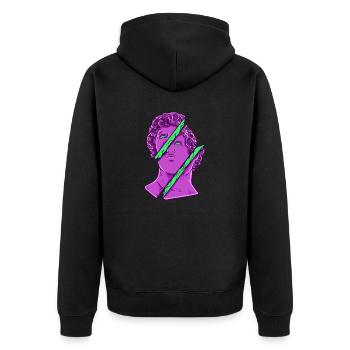 Ancient God Greek Mediocretes Mythology - Unisex Premium Organic Zip Hoodie - black - Back - Nico (187cm)