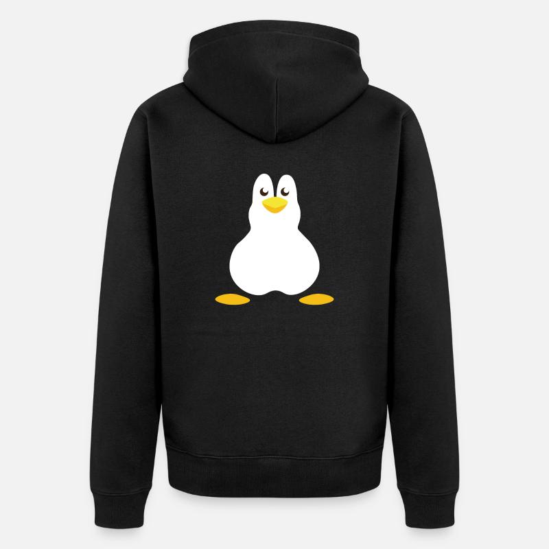 Halloween Pingouin Costume Pingouin - Veste à capuche bio Premium Unisexe - noir