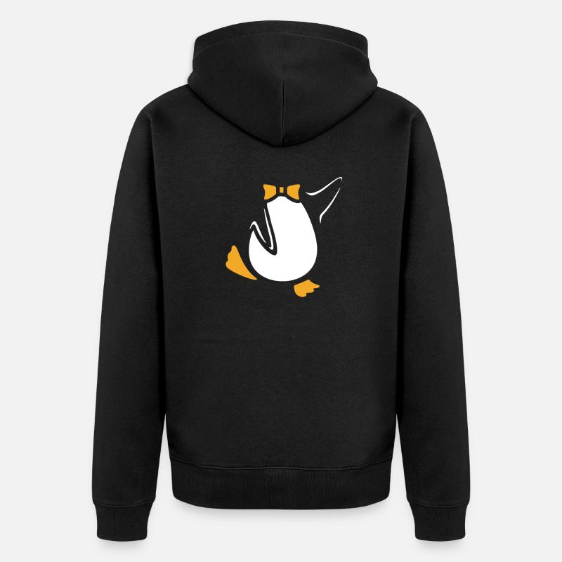 Halloween Pingouin Costume Pingouin - Veste à capuche bio Premium Unisexe - noir