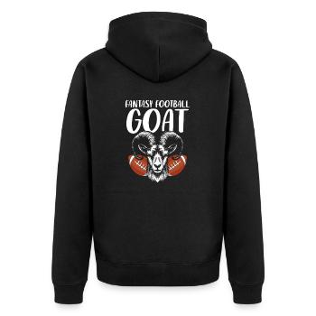 Fantasy Football Chèvre Drôle FFL Champion Football - Veste à capuche bio Premium Unisexe - noir - Dos - Nico (187cm)