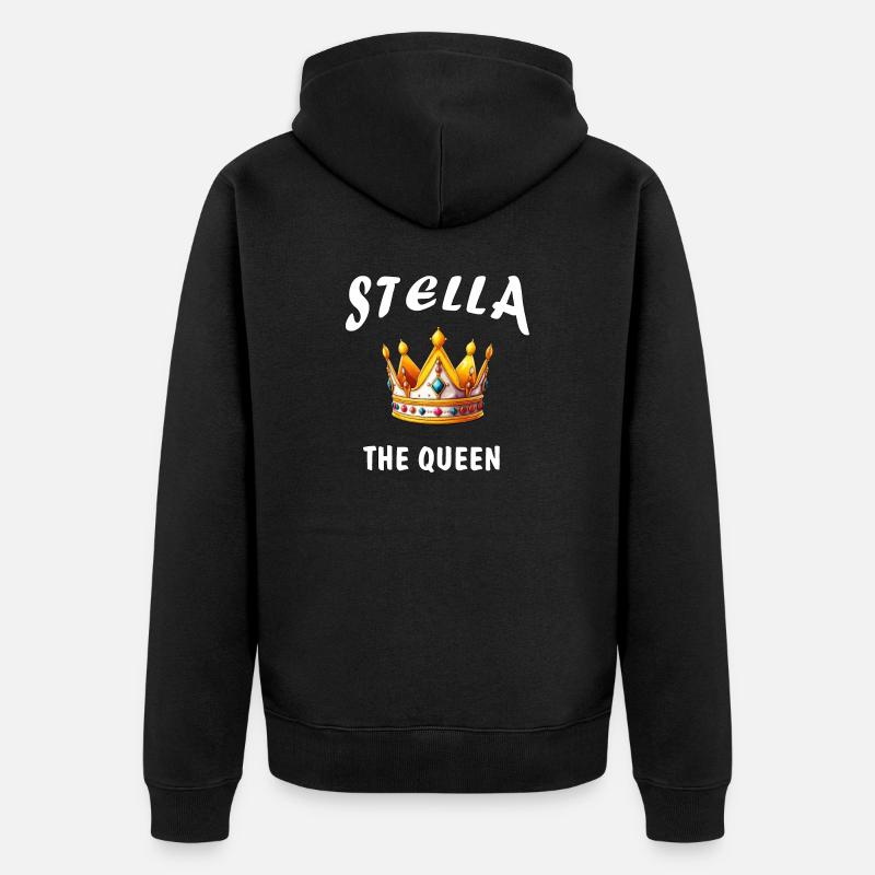 STELLA THE QUEEN - Unisex Premium Bio Zip Hoodie - Schwarz
