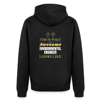 C’est ce qu’un ingénieur en environnement génial loo - Veste à capuche bio Premium Unisexe - noir - Dos - Nico (187cm)