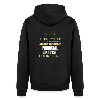 Voici à quoi ressemble un analyste financier génial Li - Veste à capuche bio Premium Unisexe - noir - Dos - Nico (187cm)