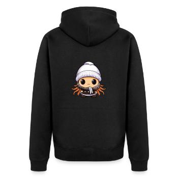 Octopus Hiver Animal Bébé Bande Dessinée - Veste à capuche bio Premium Unisexe - noir - Dos - Nico (187cm)