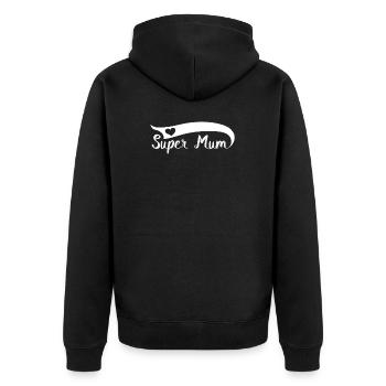 Mommy Mum Mama Super Mom Mothers Day - Unisex Premium Organic Zip Hoodie - black - Back - Nico (187cm)