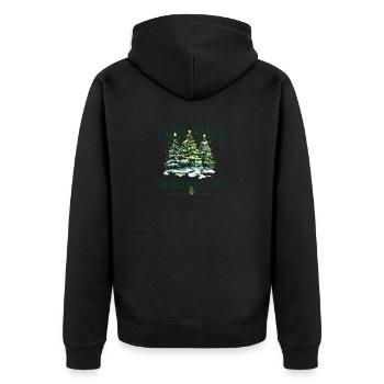 Farm Fresh Christmas Tree - Unisex Premium Organic Zip Hoodie - black - Back - Nico (187cm)