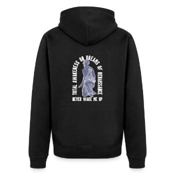 Rêves de la mythologie grecque de la Renaissance - Veste à capuche bio Premium Unisexe - noir - Dos - Nico (187cm)