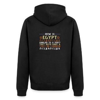 Both Have A Toot-in-common Mythology - Unisex Premium Organic Zip Hoodie - black - Back - Nico (187cm)