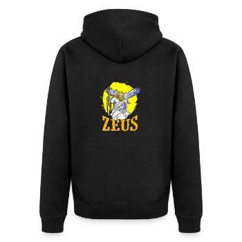 Zeus Déesse Mythologie grecque - Veste à capuche bio Premium Unisexe - noir - Dos - Nico (187cm)