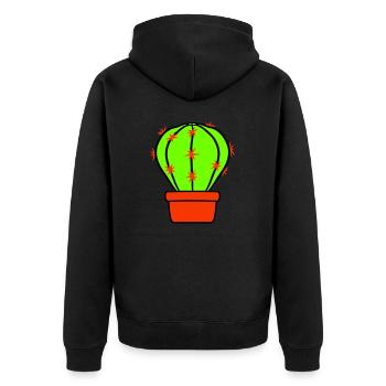 Cactus Plante Épineux Épineux Déserts Cactus - Veste à capuche bio Premium Unisexe - noir - Dos - Nico (187cm)