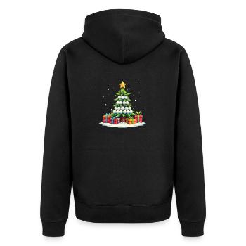 Drôle de football arbre de Noël sports d’équipe football - Veste à capuche bio Premium Unisexe - noir - Dos - Nico (187cm)