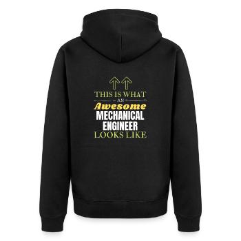 Voici à quoi ressemble un ingénieur mécanique génial - Veste à capuche bio Premium Unisexe - noir - Dos - Nico (187cm)