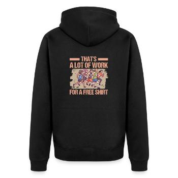 Marathon That's A Lot Of Work Running - Unisex Premium Organic Zip Hoodie - black - Back - Nico (187cm)