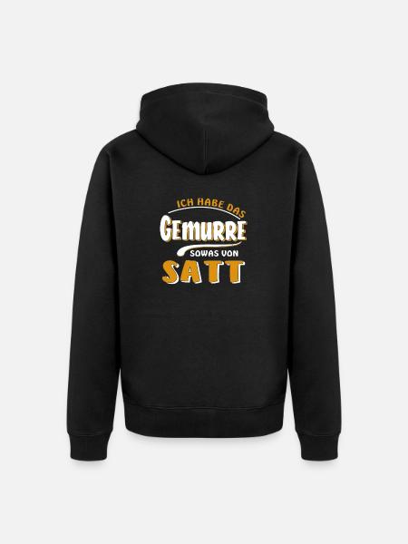 I'M TIRED OF THE GRUMBLING - Unisex Premium Organic Zip Hoodie - black