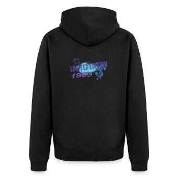 Limited Edition 1983 Birthday Born 1983 - Unisex Premium Organic Zip Hoodie - black - Back - Nico (187cm)