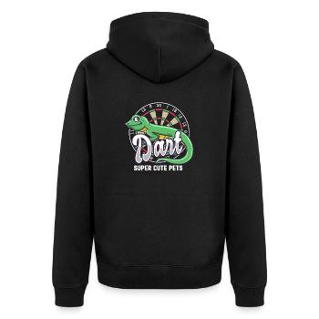 Dart Super Cute Animaux De Compagnie Flèche Bullseye Dart - Veste à capuche bio Premium Unisexe - noir - Dos - Nico (187cm)
