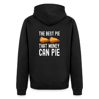 Baker Patissier Money Can Pie Baking - Unisex Premium Bio Zip Hoodie - Schwarz - Hinten - Nico (187cm)