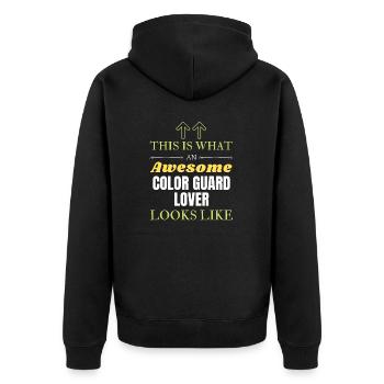 Voici à quoi ressemble un amant de la garde des couleurs génial li - Veste à capuche bio Premium Unisexe - noir - Dos - Nico (187cm)