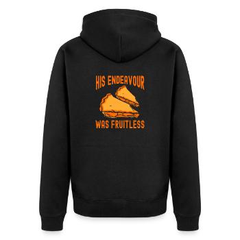 Baker His Endeavour Was Fruitless Baking - Unisex Premium Organic Zip Hoodie - black - Back - Nico (187cm)
