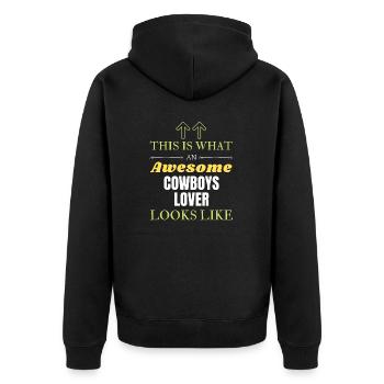 Voici à quoi ressemble un grand amateur de Cowboys - Veste à capuche bio Premium Unisexe - noir - Dos - Nico (187cm)
