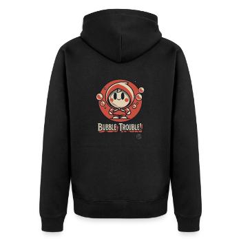 Pas de créature Kawaii mignonne bulle de savon bulle - Veste à capuche bio Premium Unisexe - noir - Dos - Nico (187cm)