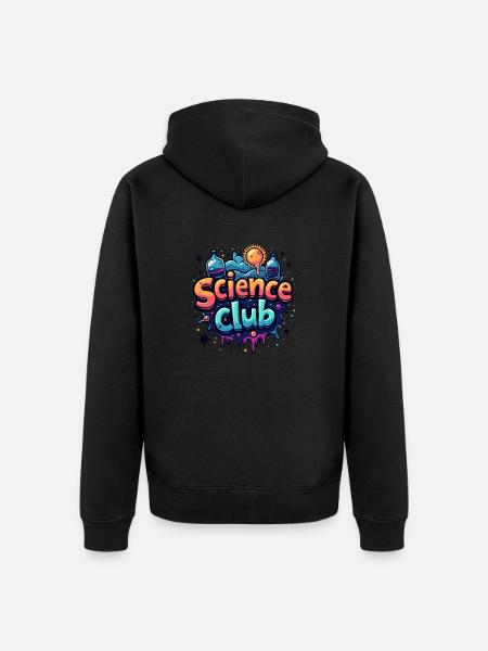 SCIENCE CLUB - Unisex Premium Organic Zip Hoodie - black