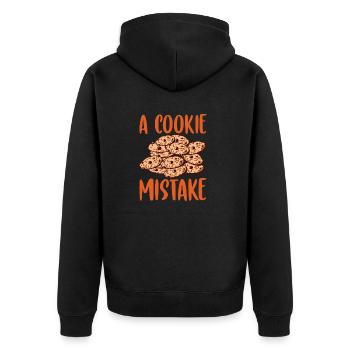 Keks Ein Keks Fehler Teig Keks - Unisex Premium Bio Zip Hoodie - Schwarz - Hinten - Nico (187cm)