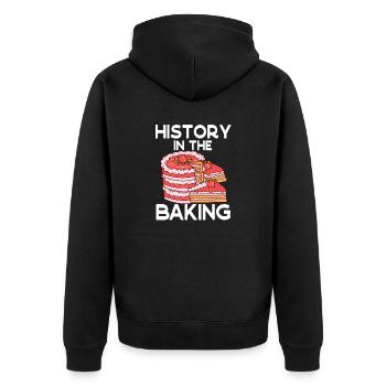 Geschichte Im Backen Patissier Backen - Unisex Premium Bio Zip Hoodie - Schwarz - Hinten - Nico (187cm)