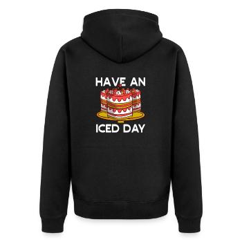 Confectioner Baker Have Iced Day Baking - Unisex Premium Organic Zip Hoodie - black - Back - Nico (187cm)