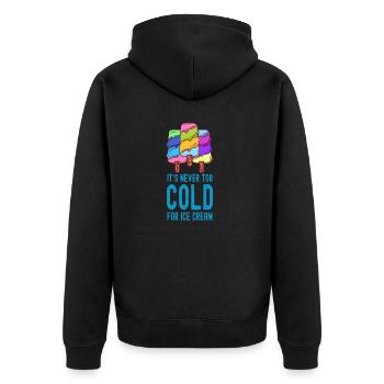 Jamais trop froid pour la crème sucrée au sorbet - Veste à capuche bio Premium Unisexe - noir - Dos - Nico (187cm)