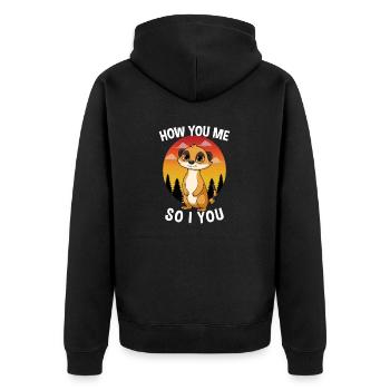 How You Me So i You Deutsche Sprichwörter - Veste à capuche bio Premium Unisexe - noir - Dos - Nico (187cm)