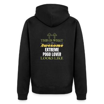 Voici à quoi ressemble un amateur de pogo extrême l - Veste à capuche bio Premium Unisexe - noir - Dos - Nico (187cm)