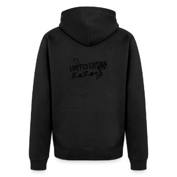 Limited Edition 2020 Geburtstag 2020 Geboren - Unisex Premium Bio Zip Hoodie - Schwarz - Hinten - Nico (187cm)