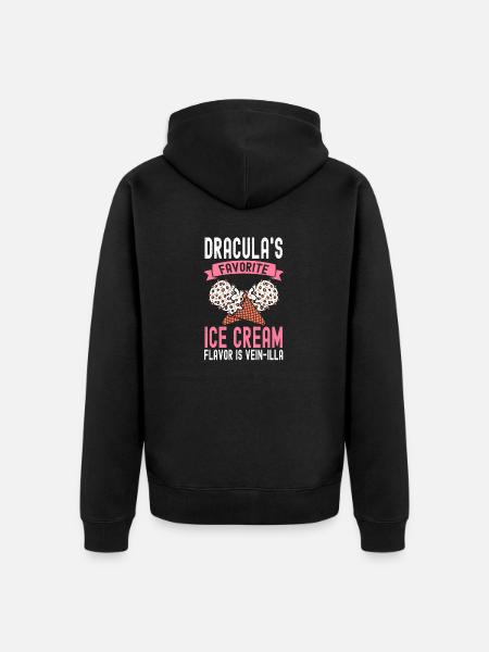 Dracula's Favorite Vein-illa Cream - Unisex Premium Organic Zip Hoodie - black