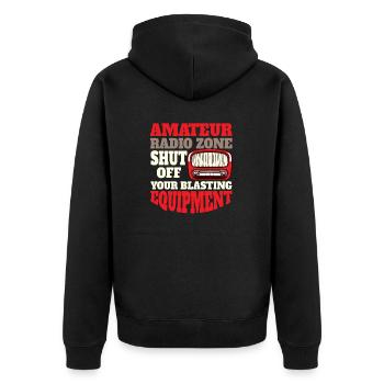 Radio Éteignez votre radio amateur - Veste à capuche bio Premium Unisexe - noir - Dos - Nico (187cm)