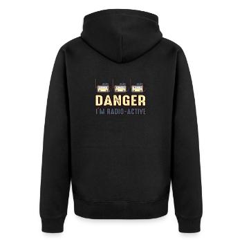 Danger Je suis radioactif Radio amateur - Veste à capuche bio Premium Unisexe - noir - Dos - Nico (187cm)
