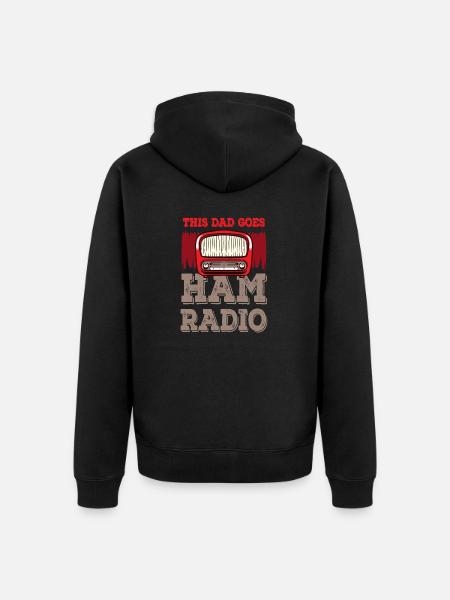 Amateurfunk Dieser Vater geht Amateurfunk - Unisex Premium Bio Zip Hoodie - Schwarz