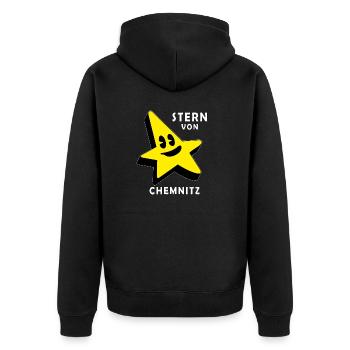 STAR DE CHEMNITZ - Veste à capuche bio Premium Unisexe - noir - Dos - Nico (187cm)