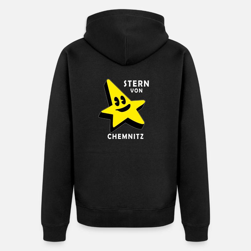 STERN VON CHEMNITZ - Unisex Premium Bio Zip Hoodie - Schwarz