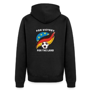 LE FOOTBALL POUR LA VICTOIRE DE LA TERRE - Veste à capuche bio Premium Unisexe - noir - Dos - Nico (187cm)