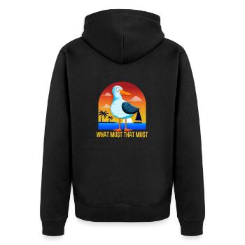 Qu’est-ce que cela doit Allemand Proverbes - Veste à capuche bio Premium Unisexe - noir - Dos - Nico (187cm)