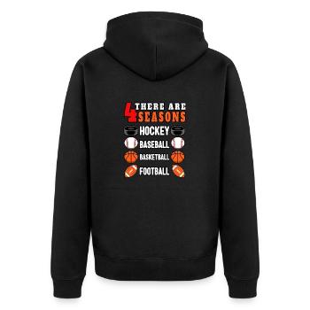 Paniers Il y a des saisons Basketball - Veste à capuche bio Premium Unisexe - noir - Dos - Nico (187cm)