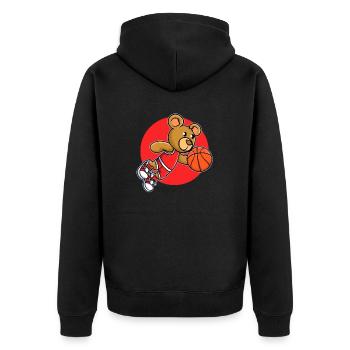 Basket-ball Ballon Teddy Bear - Veste à capuche bio Premium Unisexe - noir - Dos - Nico (187cm)