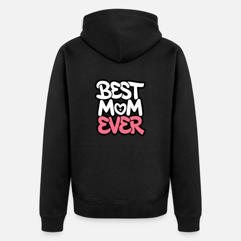 Die beste Mutter aller Zeiten - Unisex Premium Bio Zip Hoodie - Schwarz