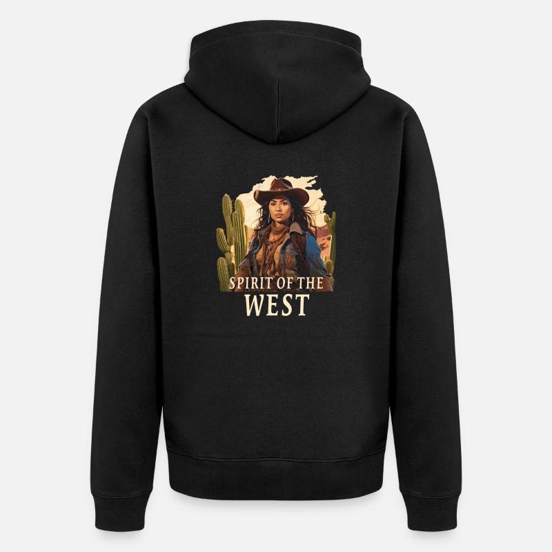 L’ DE L’OUEST - Veste à capuche bio Premium Unisexe - noir