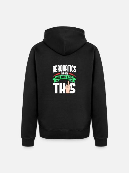 Aerobatics Me Are Like - Unisex Premium Organic Zip Hoodie - black