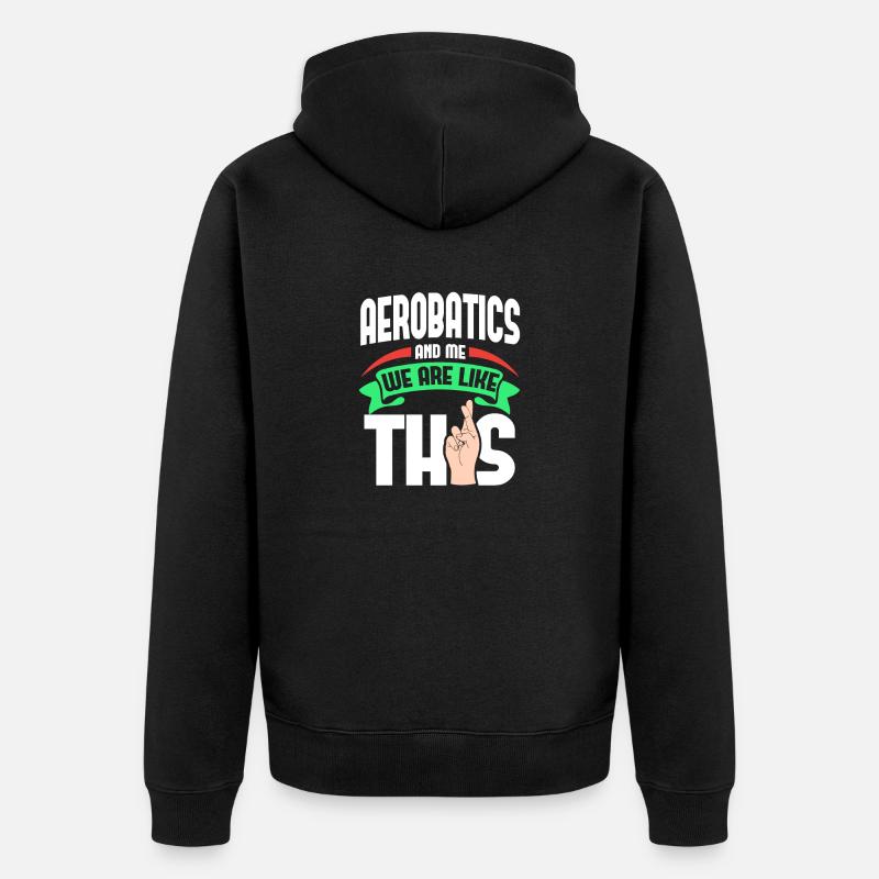 Kunstflug Ich bin wie - Unisex Premium Bio Zip Hoodie - Schwarz