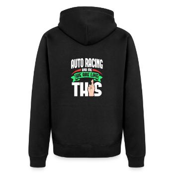 Auto Racing Me sont comme - Veste à capuche bio Premium Unisexe - noir - Dos - Nico (187cm)